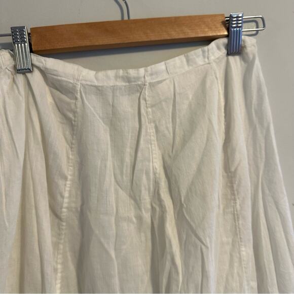 Antique White Lace Handmade Semi Sheer Maxi Skirt Medium - Picture 8 of 12